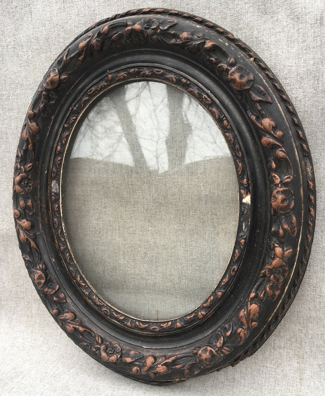 Small Antique French Picture Frame 19th Century Wood Stucco Etsy UK