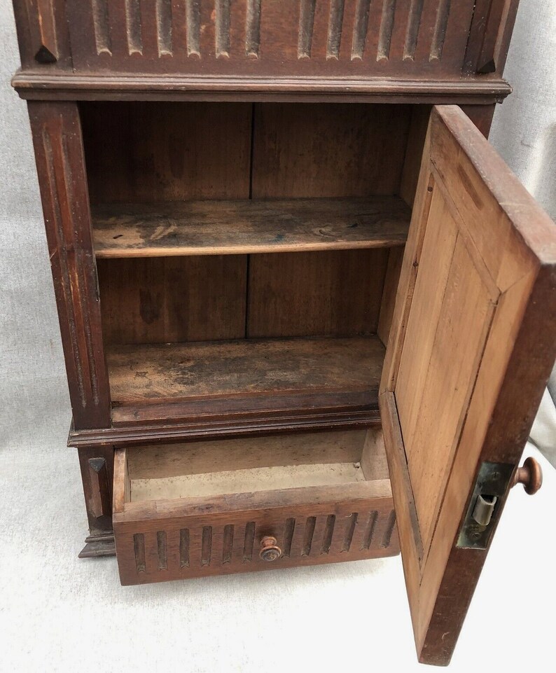 Large Antique French Apothecary Furniture Early 1900's Woodwork