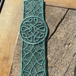 Bookmarks Embroidered Lace Cross, Heart, Lyre, Hearts & Crosses, Church Window, Rose