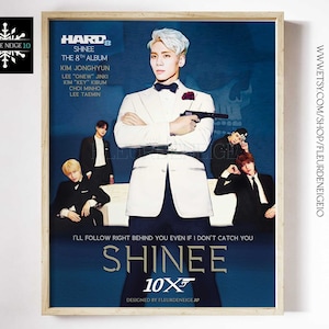 SHINee Kpop Jonghyun 007 James Bond Spectre Movie Poster Art Print Illustration Korean Pop Group painting drawing gift home wall decor