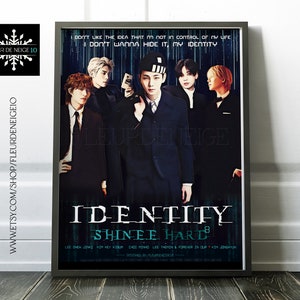 SHINee Kpop IDENTITY Matrix Inspired Movie Poster Art Print Illustration Korean Pop Group painting drawing gift home wall decor