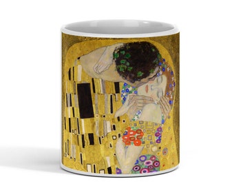 Gustav Klimt 'The Kiss' Ceramic Mug, Art Lover Gift