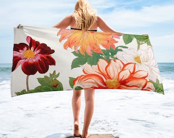 DAHLIA Towel (Japanese Woodblock)