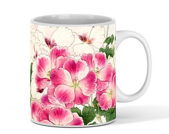GERANIUM Mug (Japanese Woodblock)