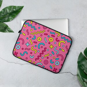 Retro Rosa Squiggle Laptopfodral