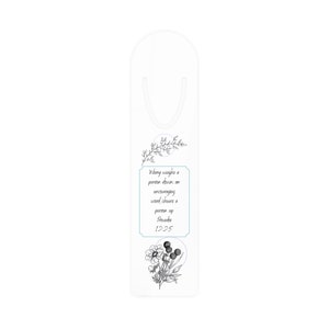 Proverbs 12:25 Floral Bookmark
