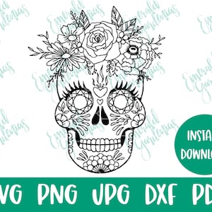 Halloween SVG | Sugar Skull SVG | Halloween Decor | Skull SVG | Cricut | Cut File