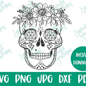 Halloween SVG | Sugar Skull SVG | Halloween Decor | Skull SVG | Cricut | Cut File