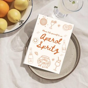 Aperol Spritz Bar Schild - Spaß & Stilvolles Hochzeitsdekor