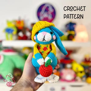 Crochet bunny Fiji the rabbit amigurumi pattern by Knotty Bear Crochet • woodland animal, stuffed toy, plushie, softie, PDF.