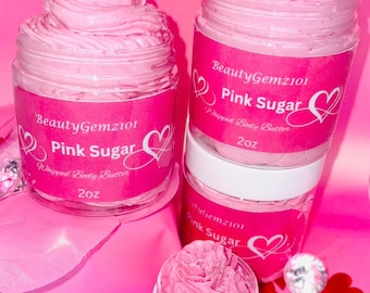 Beurre corporel au sucre rose : beurre de karité, parfum vanille