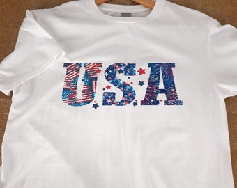 USA T-shirt American Pride 4th of July Shirt for Men Women Freedom Memorial Day Independence Day Patriotic Gift Fourth Of July Unisex Tee