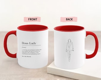 Custom Name Boss Lady Coffee Mug, Boss Mug for Women, Definition Boss Lady Mug, Boss Day Gift, Gift for Boss Lady, Female Boss Gift for Her