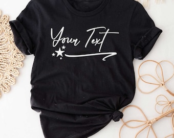 Puff Print Custom Text Shirt, Embossed Team Name Shirt, Puff School Spirit Shirt, Personalized Gift Birthday Gift, Embossed Shirt Puff Shirt