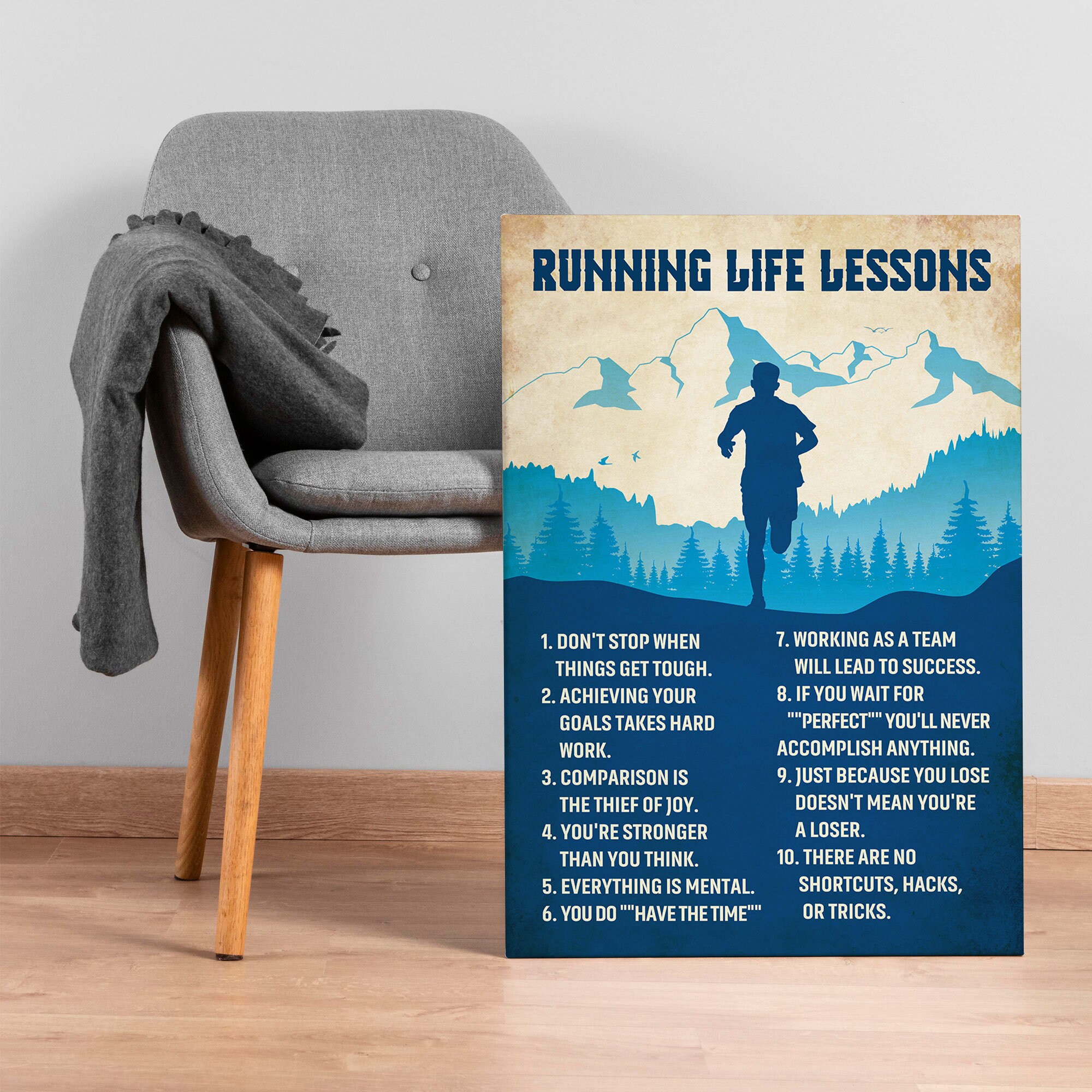 Running Image Lessons Running Life Lessons Poster Running Canvas Print Wall Art Home Decor ...