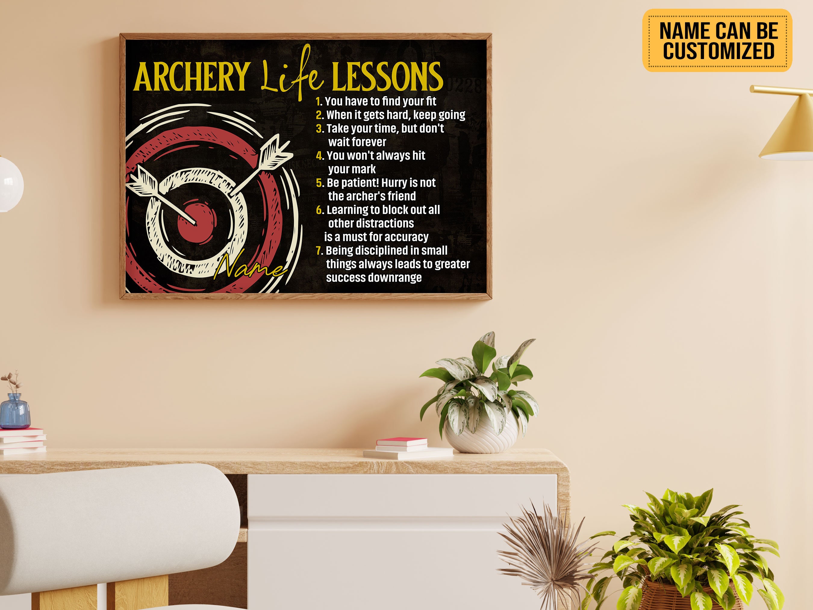 Archery Life Lessons Custom Archery Poster Canvas Print Wall Art ...