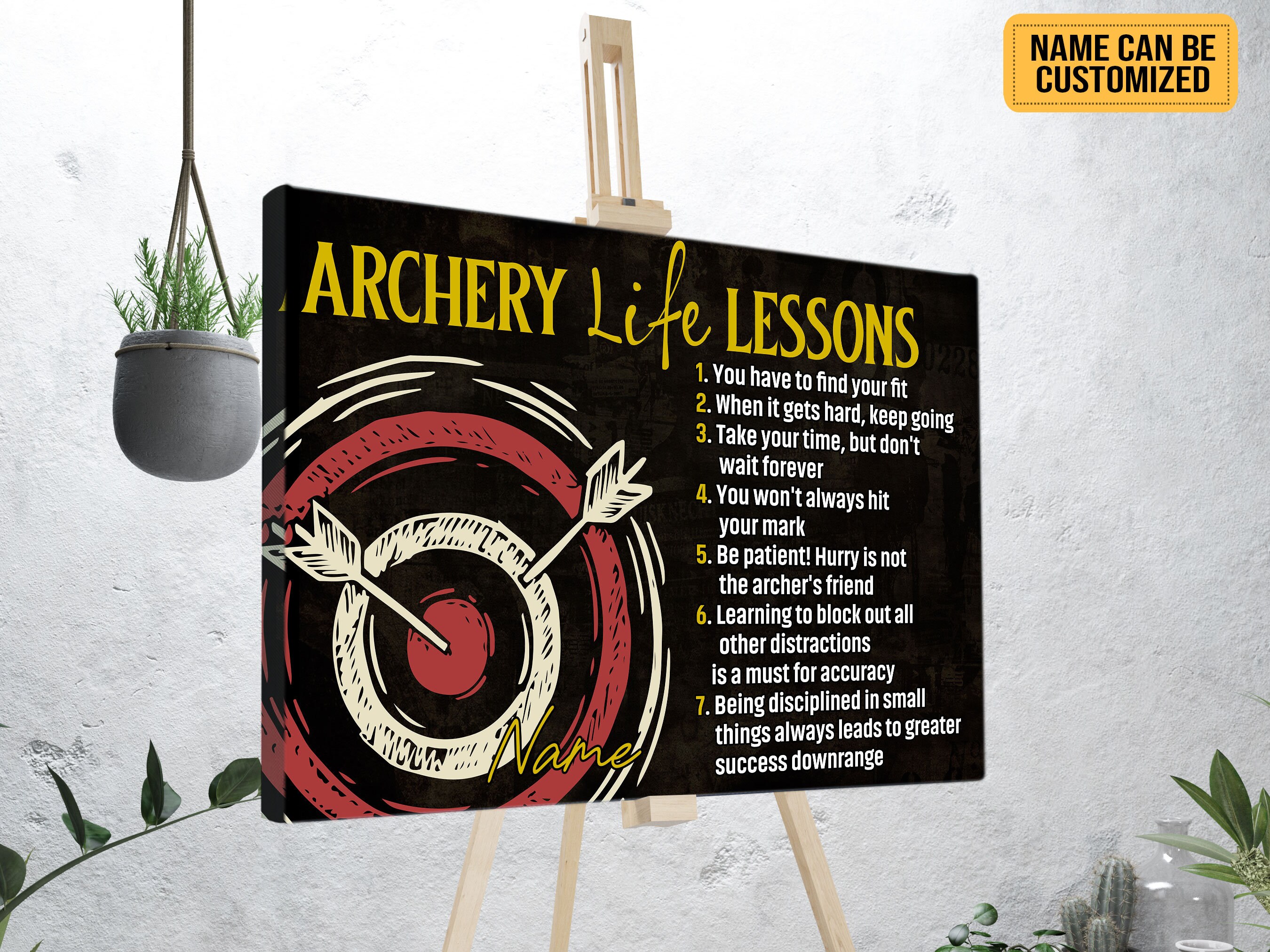 Archery Life Lessons Custom Archery Poster Canvas Print Wall Art ...