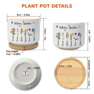 Personalized Teacher Gift Book Thank You Ceramic Plant Pot Mini Planter Flower Pot End Of Year Appreciation Gift for Teacher 2-Side Print image 7