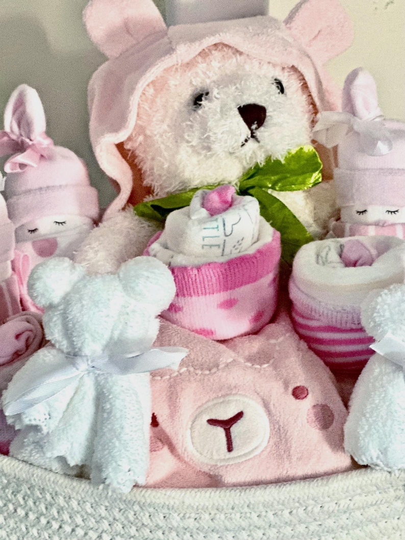Ultimate Baby Basket - Diaper Babies/ Cupcake Onesies/ Teddy Bear ...