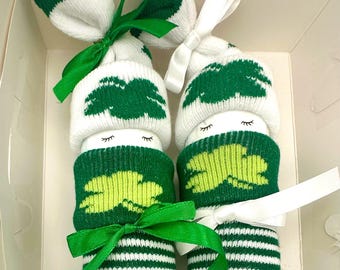¡Primer set de San Patricio para bebé! / Trébol / Bebés irlandeses en pañales / Pasteles de pañales / Regalo para baby shower / Regalo para recién nacido / Regalo para revelar el sexo del bebé