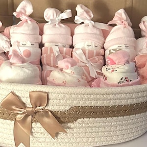 New Baby Gift Set! / Diaper Babies/ Onesie / Diaper Cupcakes/ Teddy Bear Washcloths /Baby Shower Gift / Baby Gift Basket/ Gender Reveal Gift