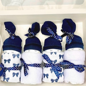 Navy Blue and White Diaper Babies Gift Set! / Diaper Cakes/ Baby Shower Gift / Baby Gift Basket/ New Baby Gift/ Gender Reveal Gift