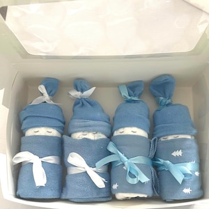Boy / Blue / White Diaper Babies Gift Set! / Diaper Cakes/ Baby Shower Gift / Baby Gift Basket/ New Baby Gift/ Gender Reveal Gift