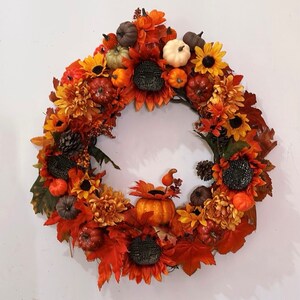 Fall Harvest Pumpkin Wreath