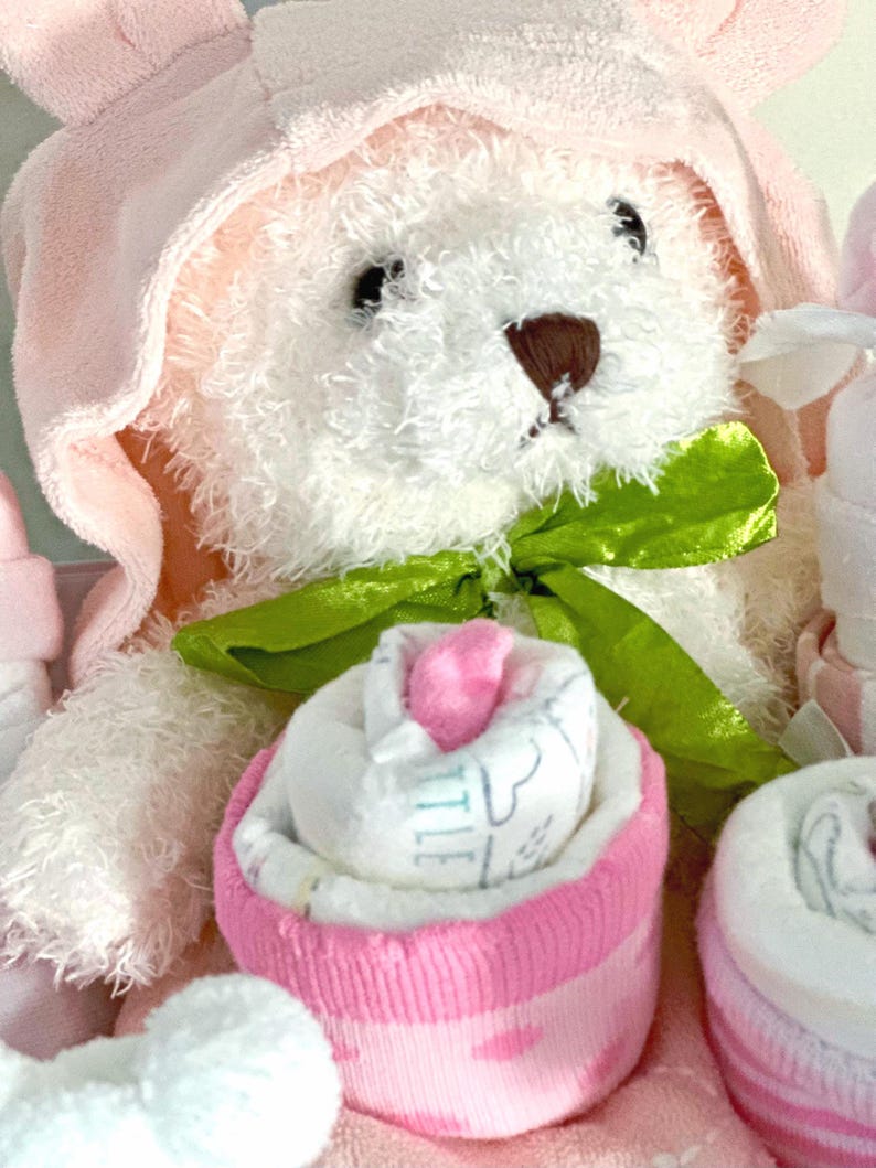 Ultimate Baby Basket - Diaper Babies/ Cupcake Onesies/ Teddy Bear ...
