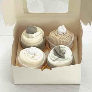 Baby Boy or Baby Girl Onesies/ Washcloths/ Diaper/ Socks CUPCAKE Set !Baby Shower Gift Baby Gift Basket/ New Baby Gift/ Gender Reveal Gift
