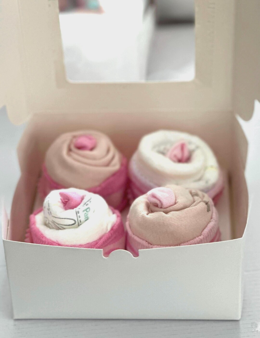 Pink/ Baby Girl Onesies / Baby Socks/ Diapers CUPCAKE Set! / Baby ...