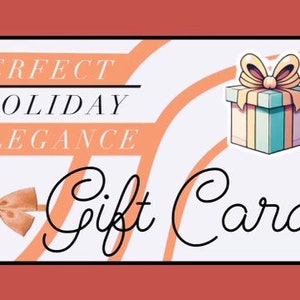 Cadeaukaarten voor perfecte vakantieelegantie! Deze kunnen per post of per e-mail worden verzonden, zodat ze zeer snel aankomen!