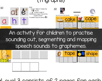 Level 3c (r-controlled vowels and trigraphs- ear, air, ure/zh)Word mapping activity