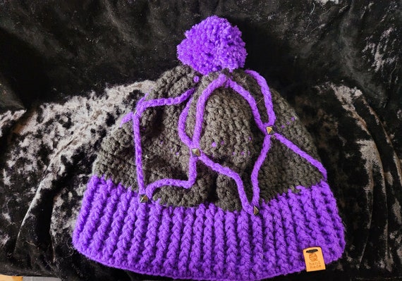 handmade crochet スパイクビーニー
