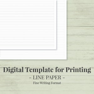 LINE FORMAT (fine Writing) - Digital Template Design for Printing - 8.5 ...