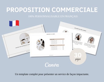 template canva proposition commerciale⎮réseaux sociaux⎮modèle personnalisable⎮content manager⎮assistante virtuelle⎮social media manager