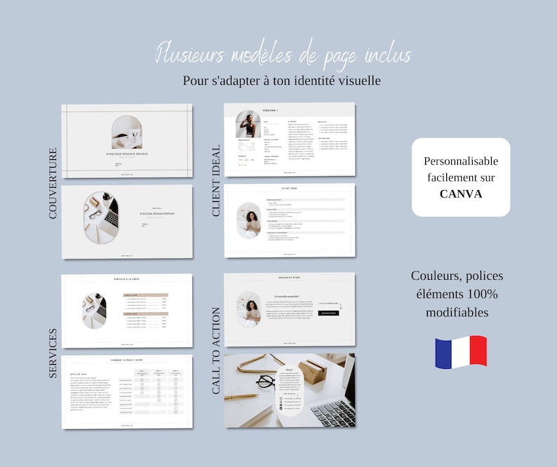 template canva stratégie digitale stratégie de communication réseaux sociauxmodèle stratégie InstagramfreelanceTikTokPinterestfrançais image 4