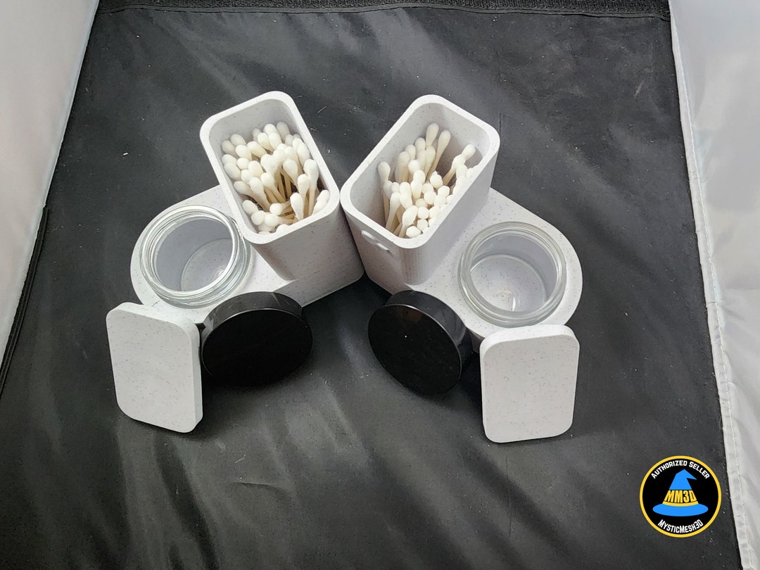 Cotton Swab Holder Glass Jar / ISO Jar / Bathroom Organizer Etsy