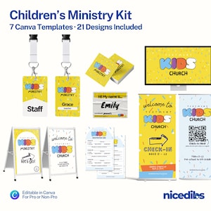 Kinder Kirche Kit Vorlage Bundle | Canva Vorlage | Kirchenvorlagen | Kinderkirche | Kinderarbeit | Sofort Download
