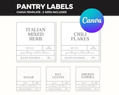 Customizable Pantry Labels for Canva, Vintage Kitchen Organization Stickers, Printable Spice Jar Labels, Modern Home Storage Decals