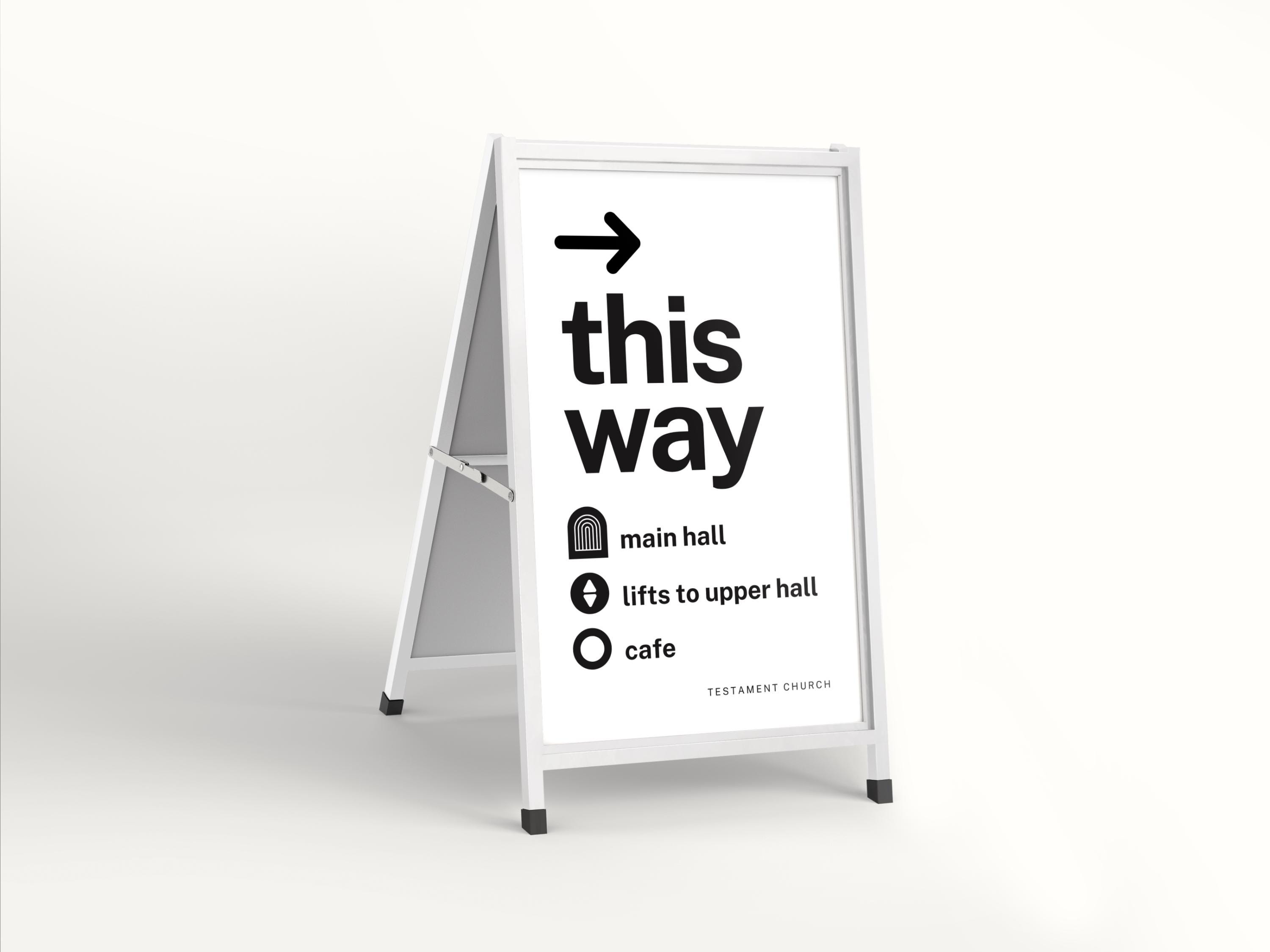 Church A-frame Signs Welcome Parking Signs Template Bundle | Canva ...