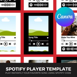 Plantilla de reproductor de música de Spotify, arte de vidrio de Spotify  SVG, archivo de corte para diseño cricut, silueta SVG