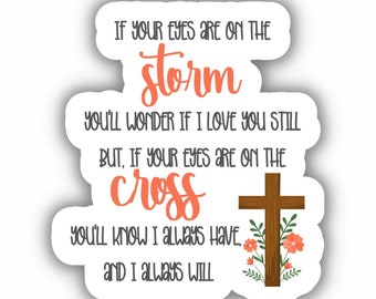 Christian Sticker For Laptop, Notebook, Water Bottles, Journals, Christian Gift  Jesus Stickers