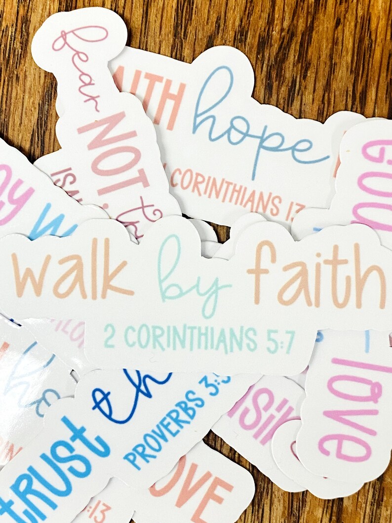 6 Inspirational Christian Bible Verse Waterproof Die-cut - Etsy