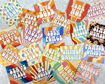 Retro Christian Bible Verse Magnets: Inspirational Fridge Decor