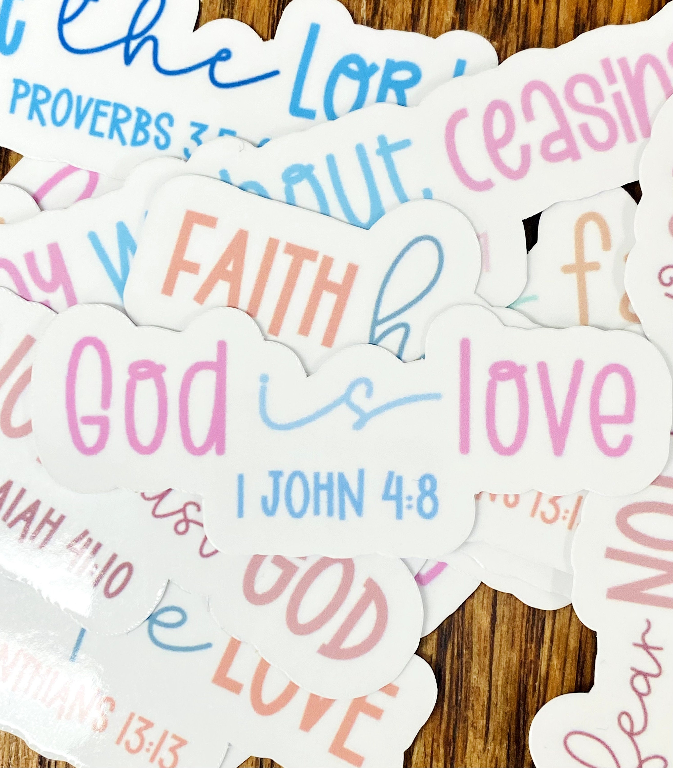 6 Inspirational Christian Bible Verse Waterproof Die-cut Stickers ...