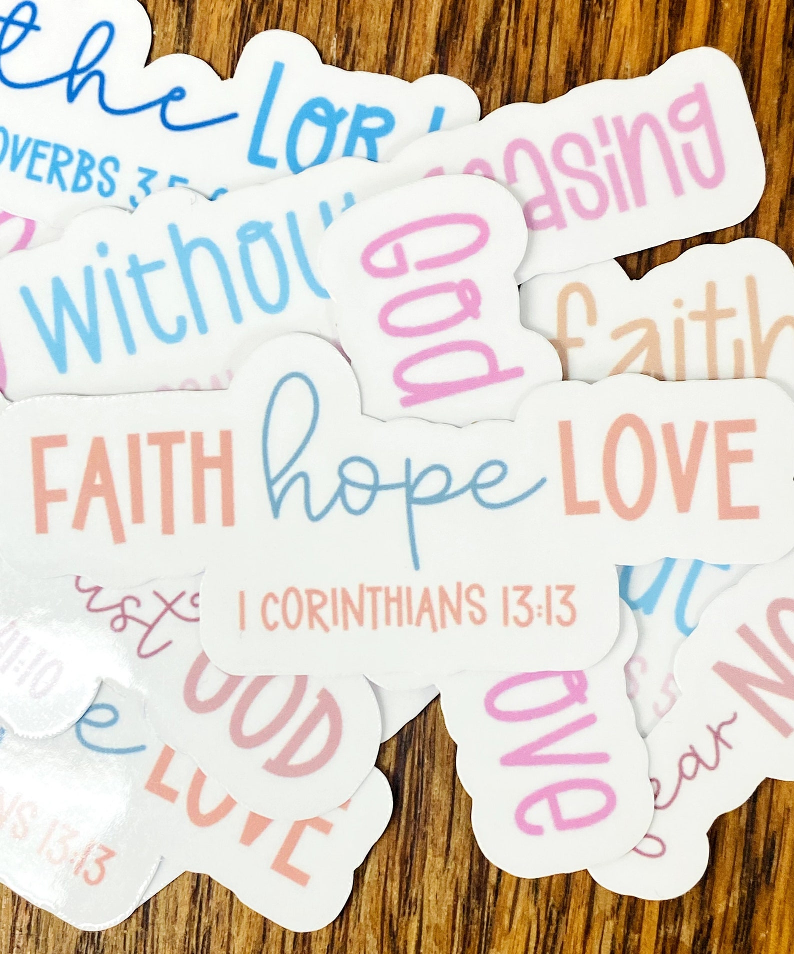 6 Inspirational Christian Bible Verse Waterproof Die-cut - Etsy