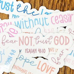 6 Inspirational Christian Bible Verse Waterproof Die-cut Stickers ...