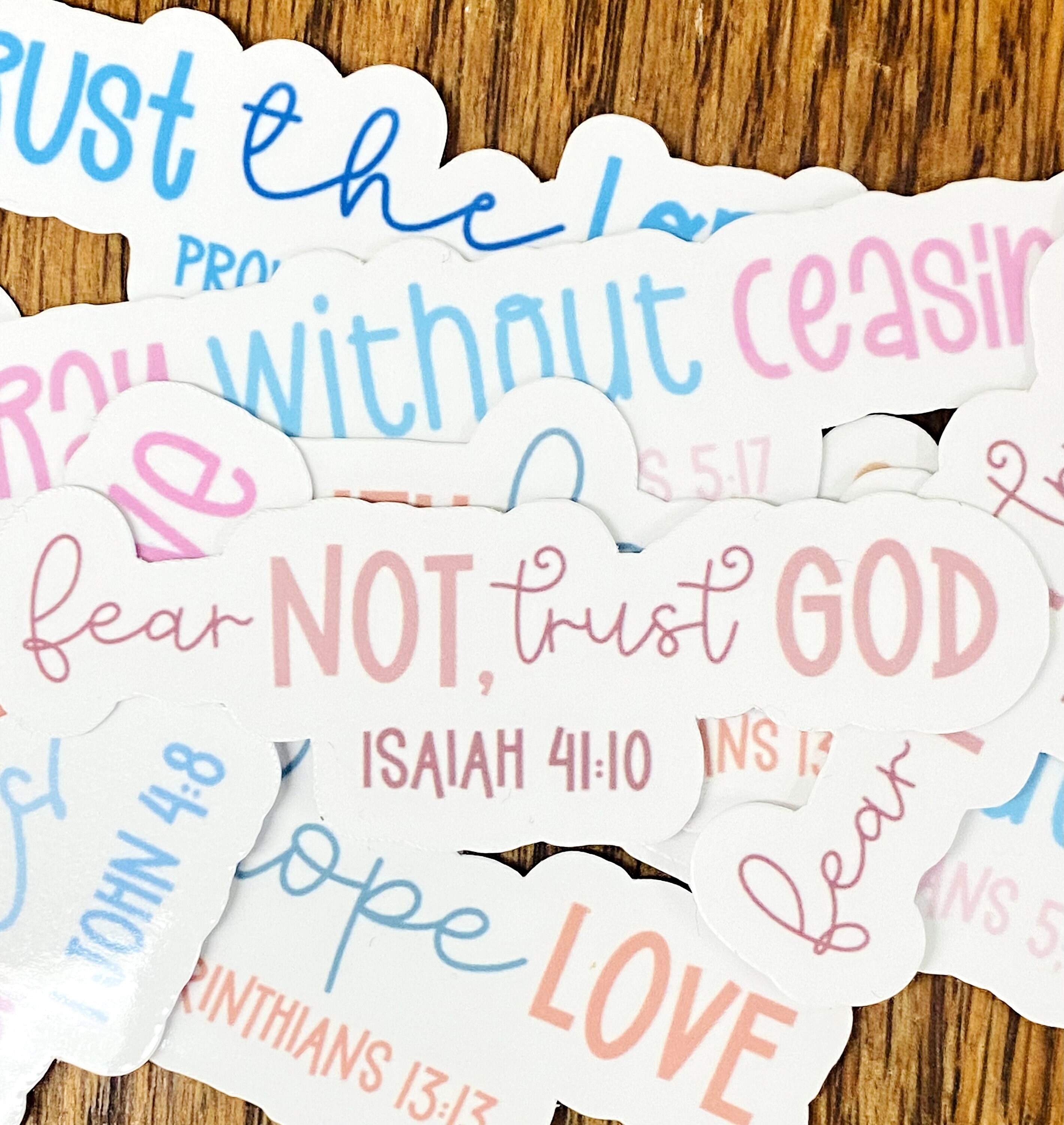 6 Inspirational Christian Bible Verse Waterproof Die-cut Stickers ...