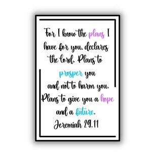 Bible Verse Stickers, Jeremiah 29 11, Micah 6 8 for Bibles, Journals, Laptops
